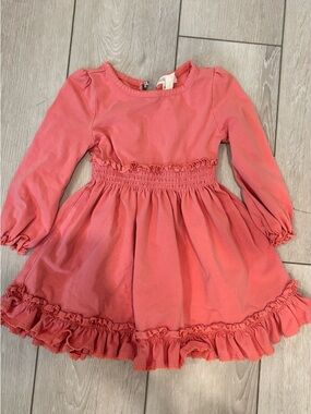 Matilda Jane Coral Pink Long Sleeve Ruffle Dress